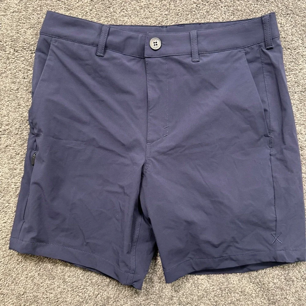 Cuts Clothing AO Shorts Mens 26 Navy Blue Performance Stretch Tech Golf Shorts